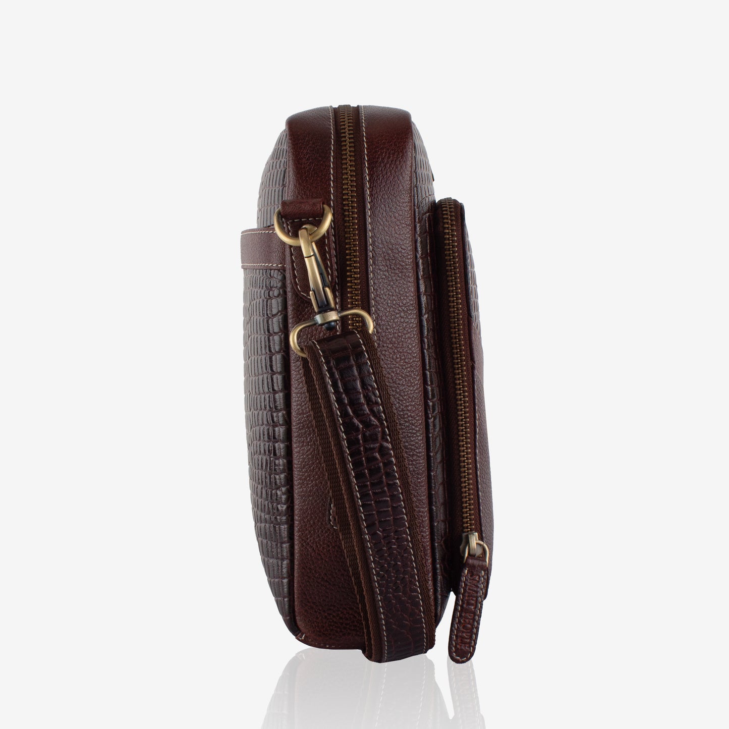 Stride - Brown Leather Crossbody Bag