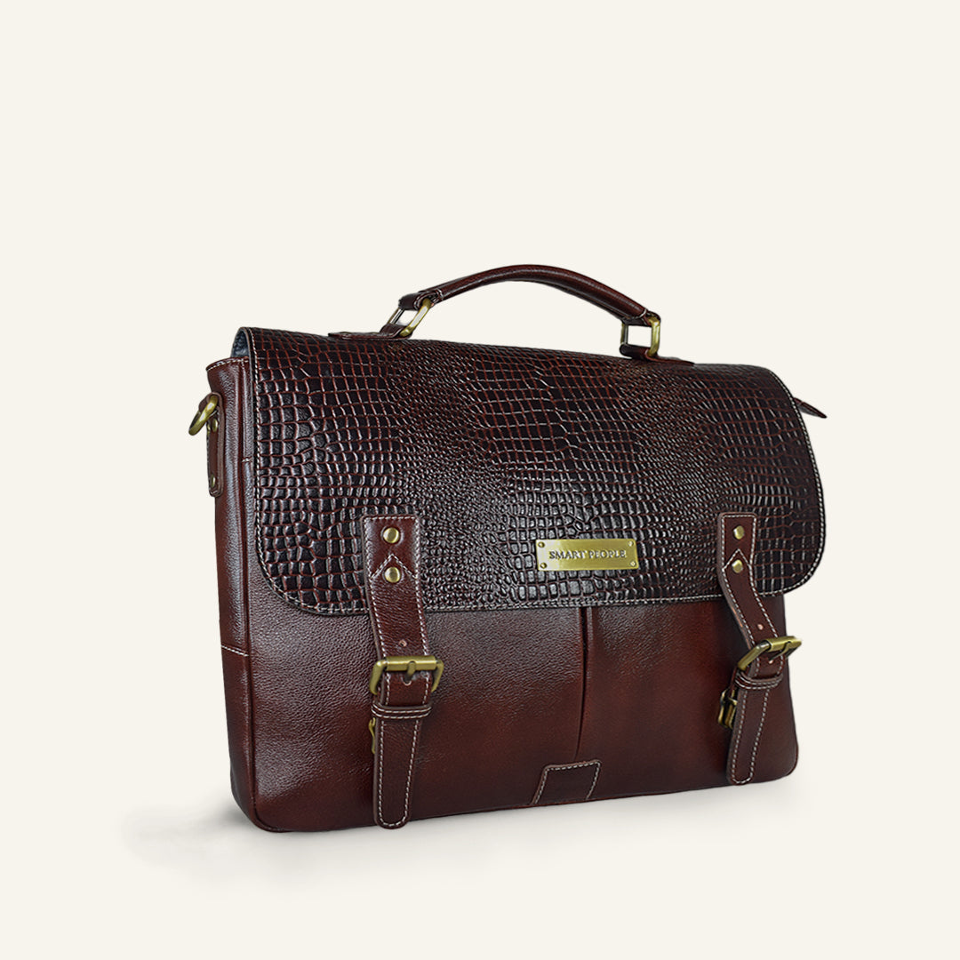 Innovator - Brown Leather Laptop Bag