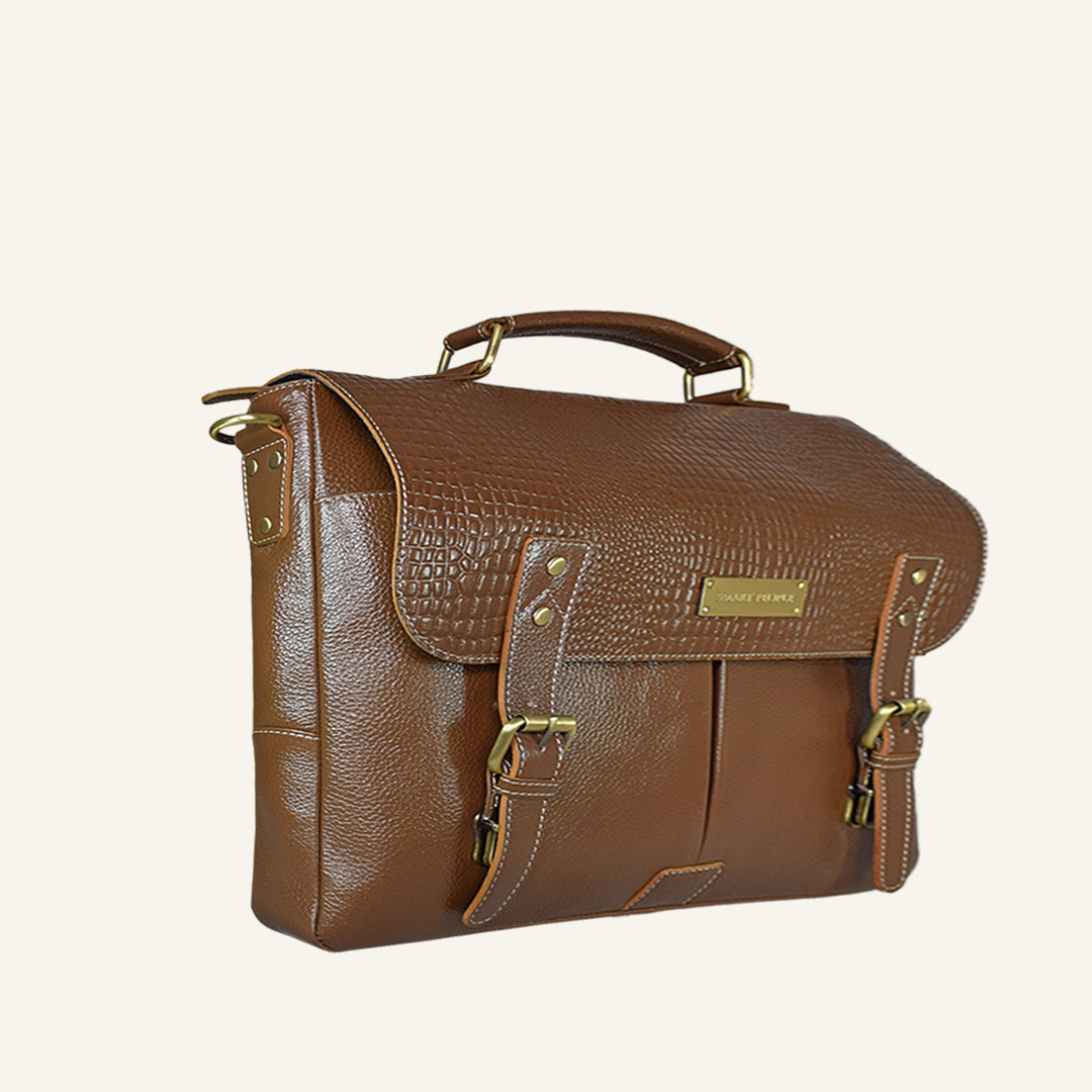Innovator - Brushwood Leather Laptop Bag