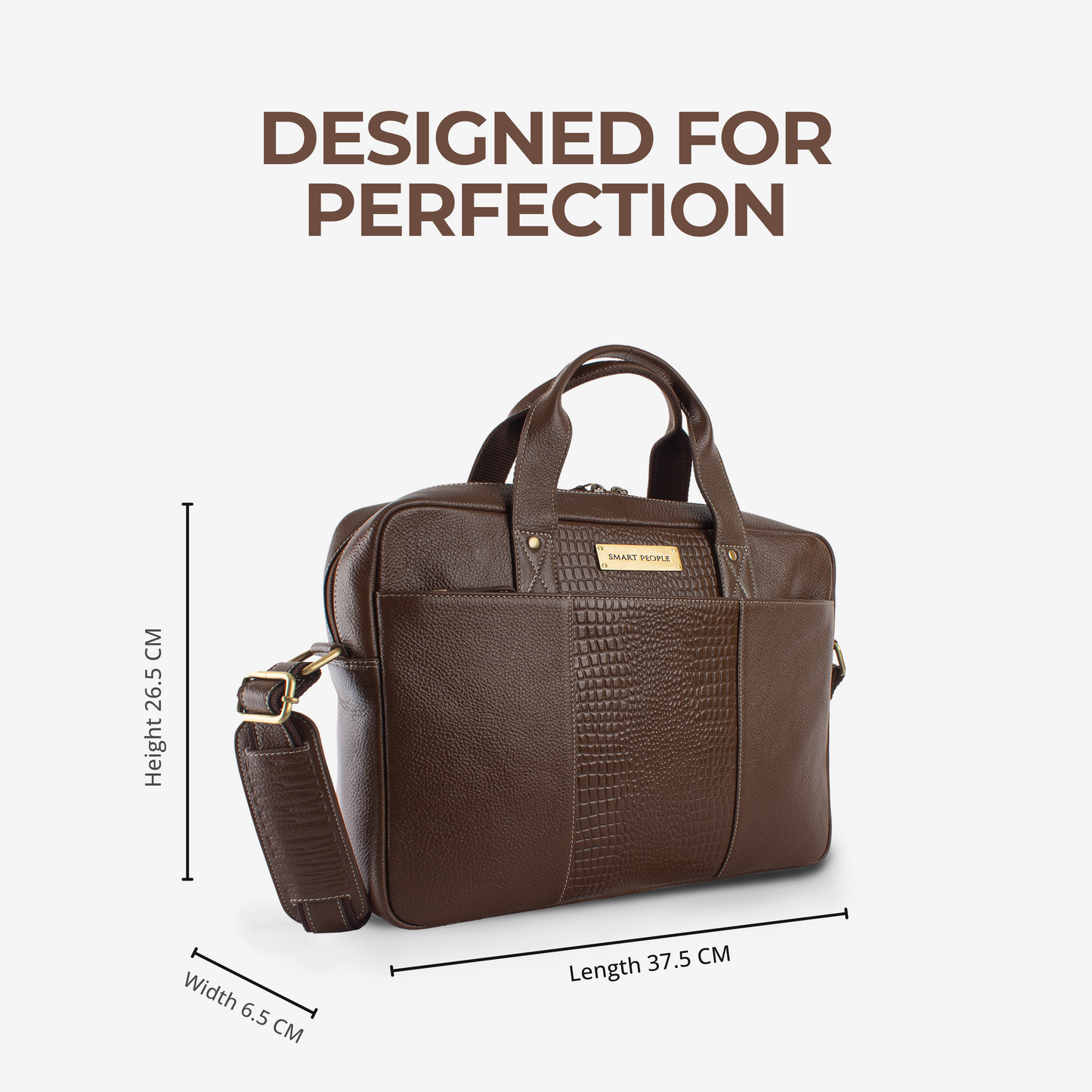 Legend - Croco Brushwood Genuine Leather Laptop Bag for Men | Fits 14/15/16 Inch Laptop/MacBook