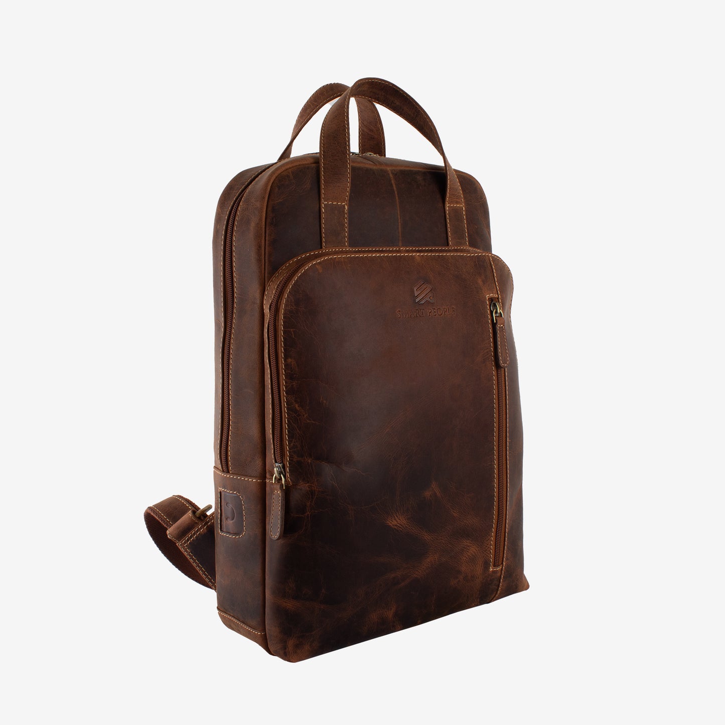 Sharq - Tan Hunter Genuine Leather Backpack for Men | Fits 14/15/16 Inch Laptop/MacBook
