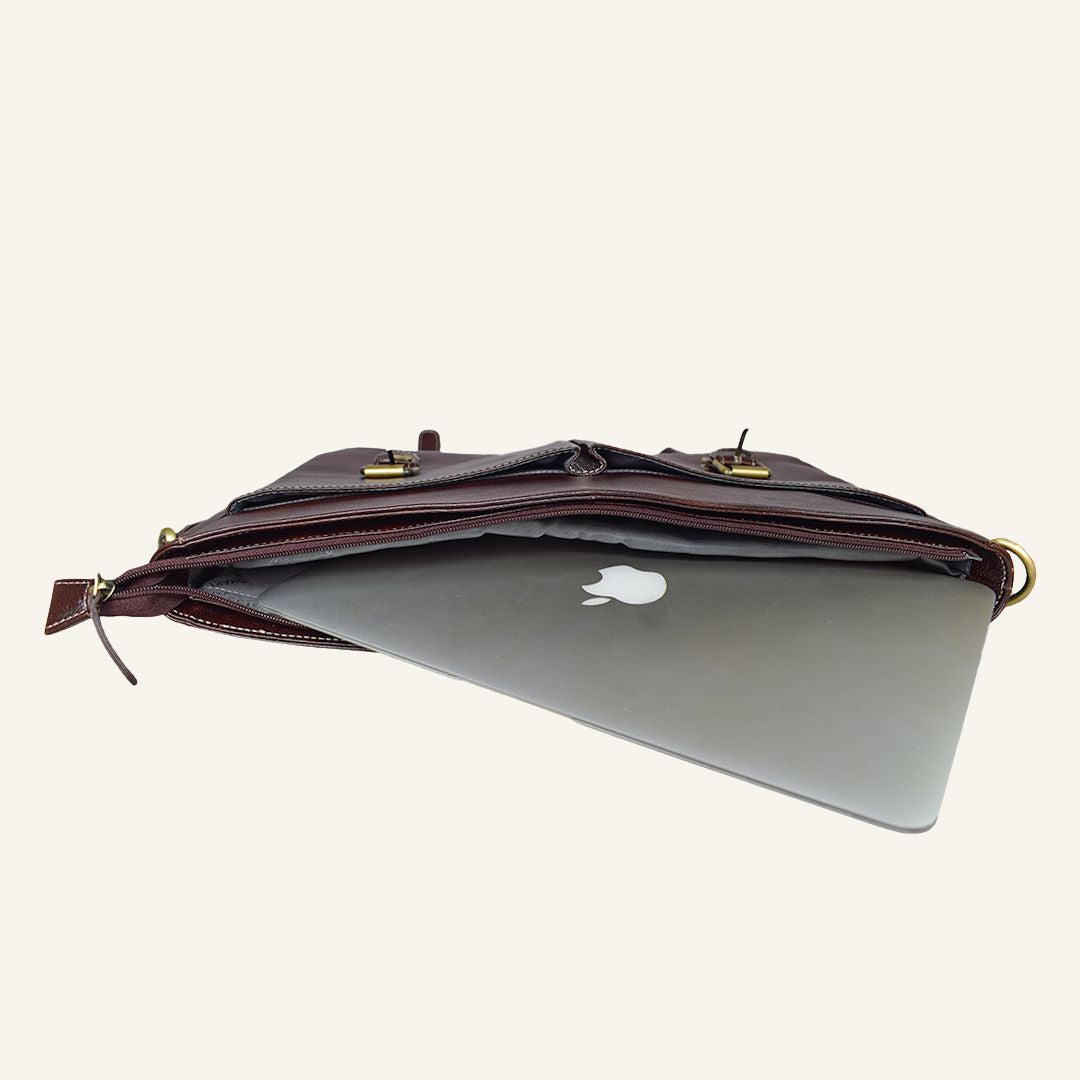Innovator - Brown Leather Laptop Bag