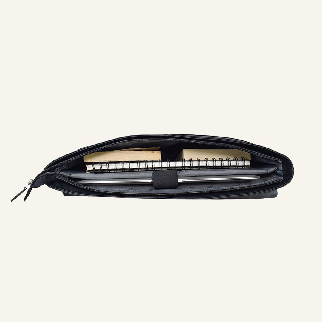 Innovator - Black Leather Laptop Bag