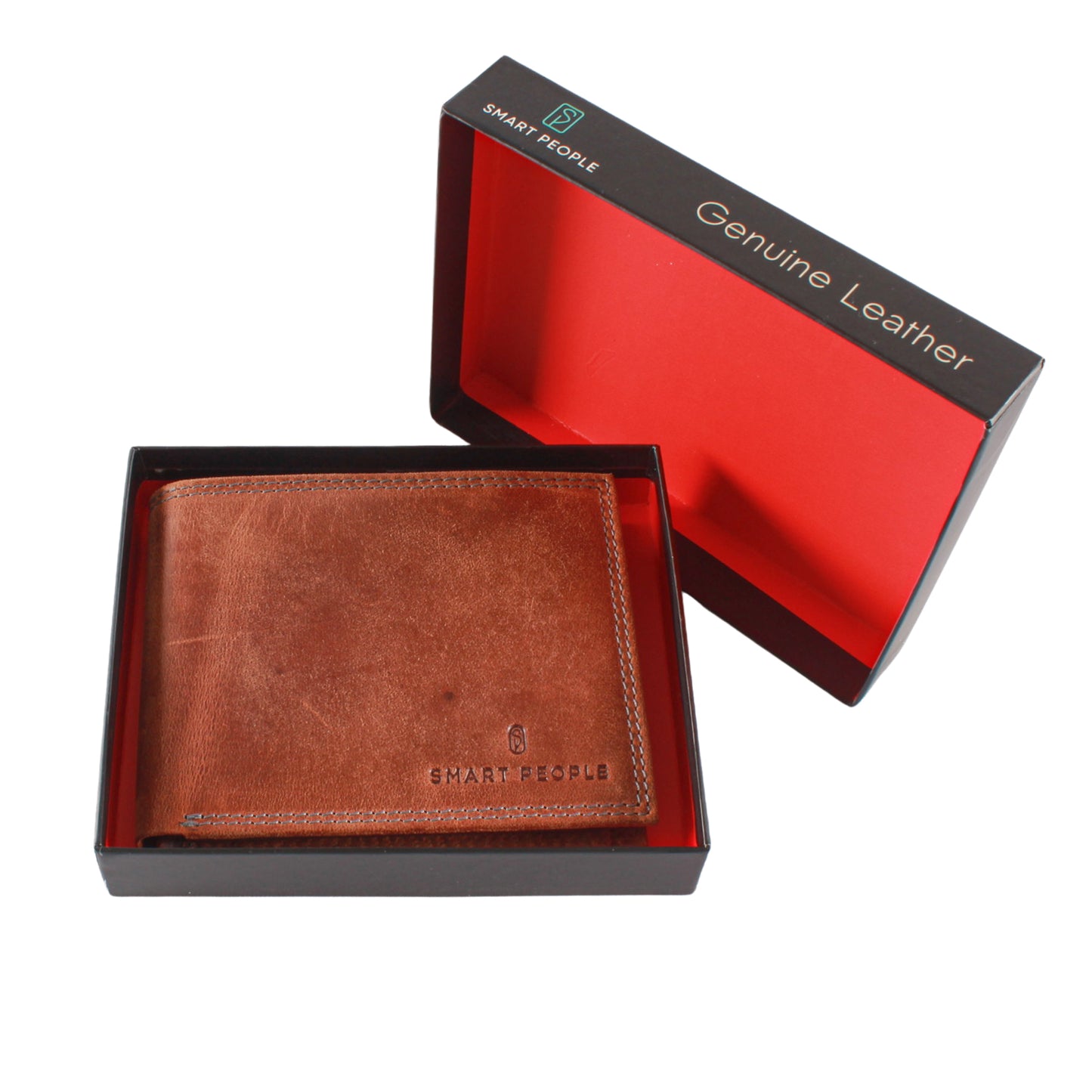 Sebastian - Trifold Leather Wallet Brown