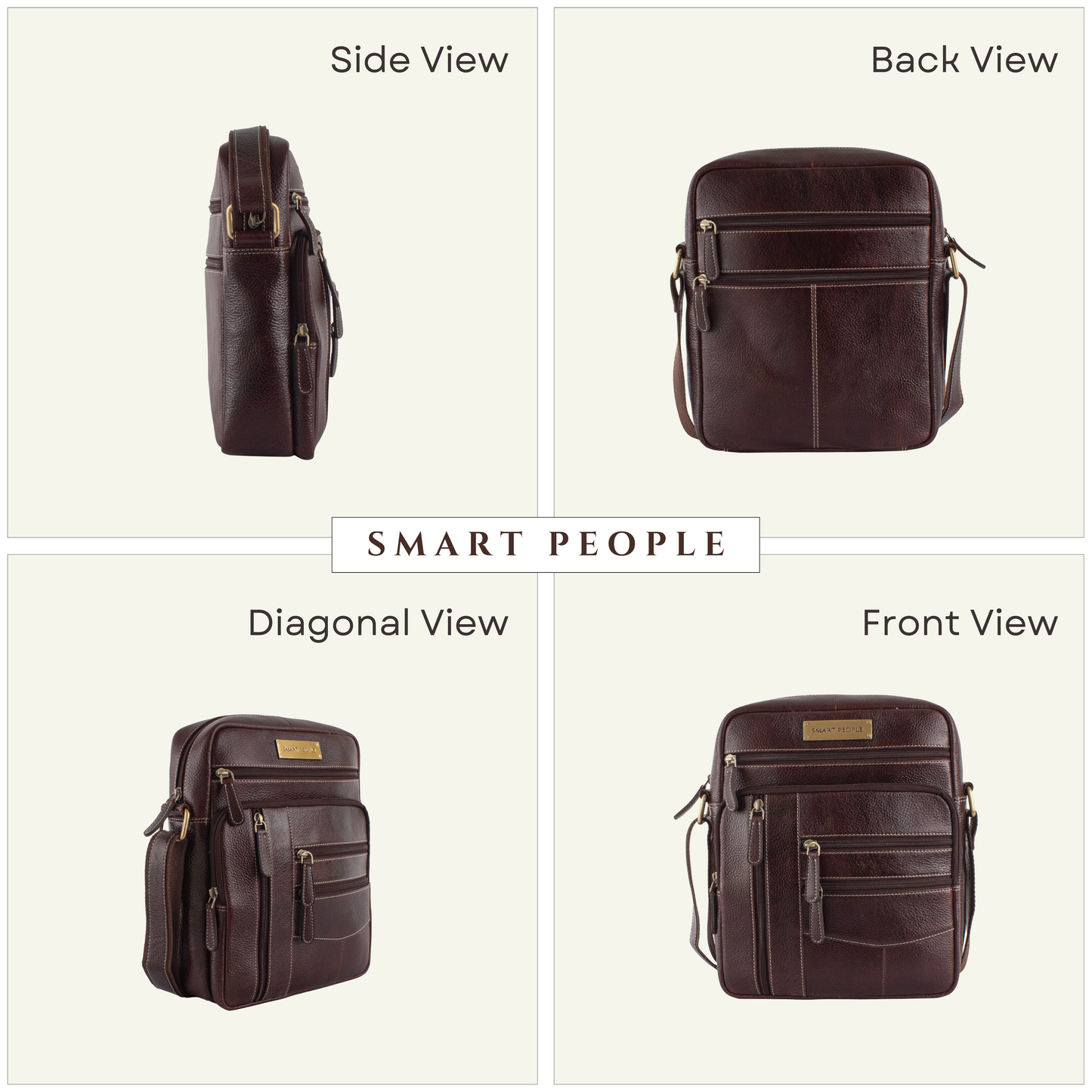 Wandersnap - Brown Leather Crossbody Bag