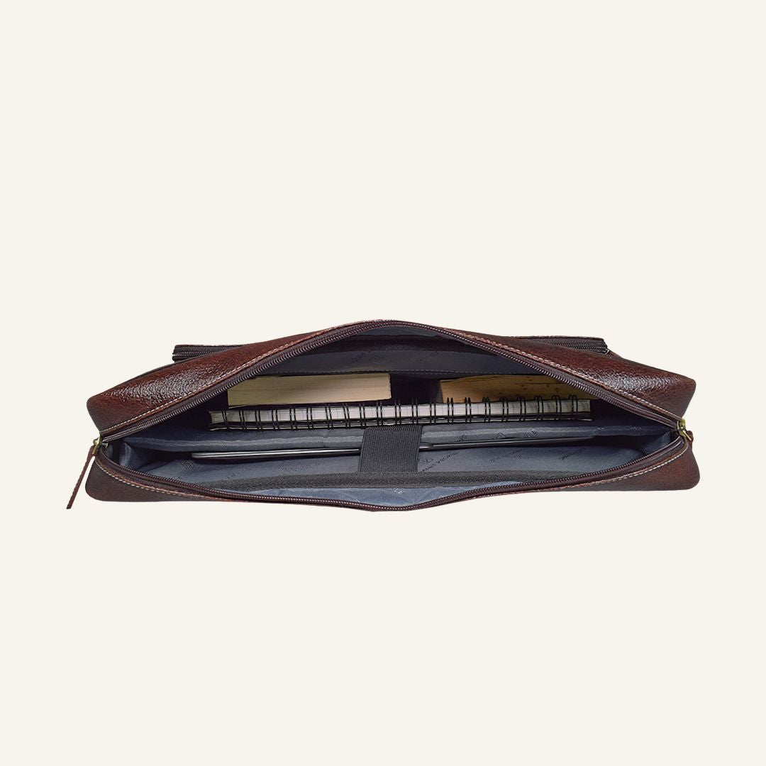 Auditor - Brown Leather Laptop Bag