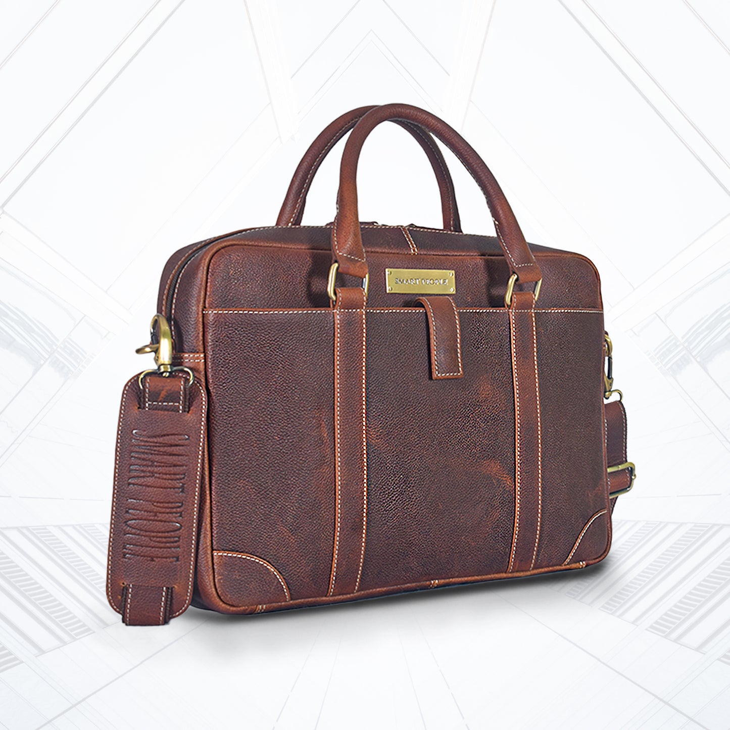 Executive - Choco Crunch Leather Laptop Bag