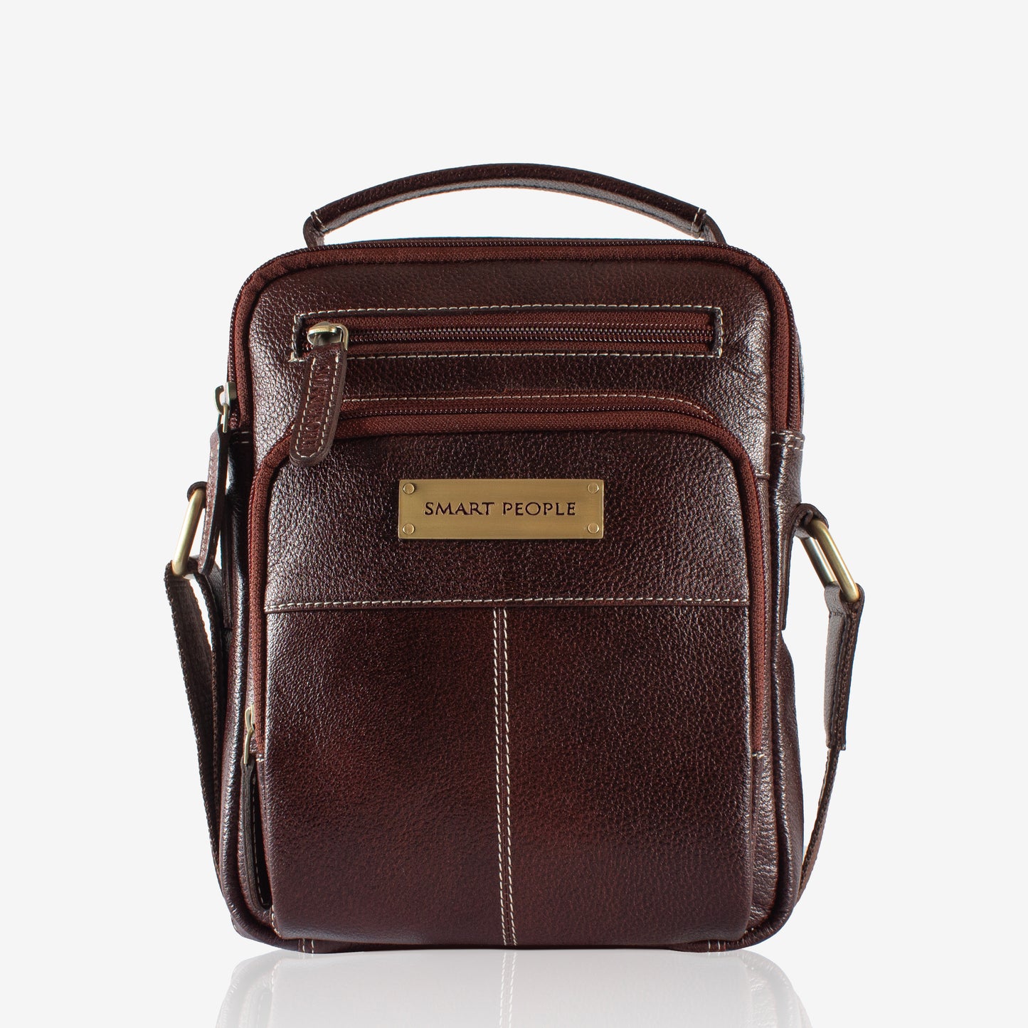 Axis - Brown Leather Crossbody Bag