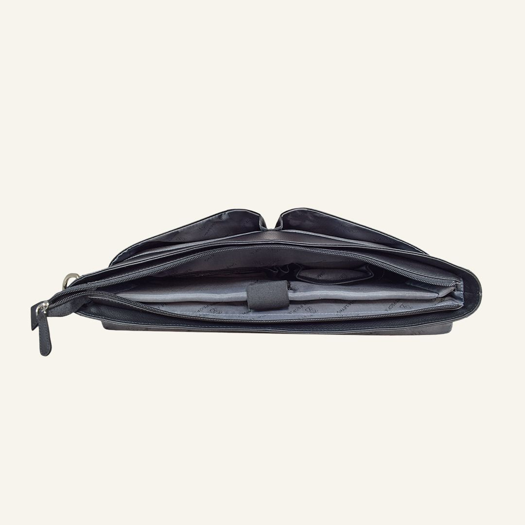Innovator - Black Leather Laptop Bag