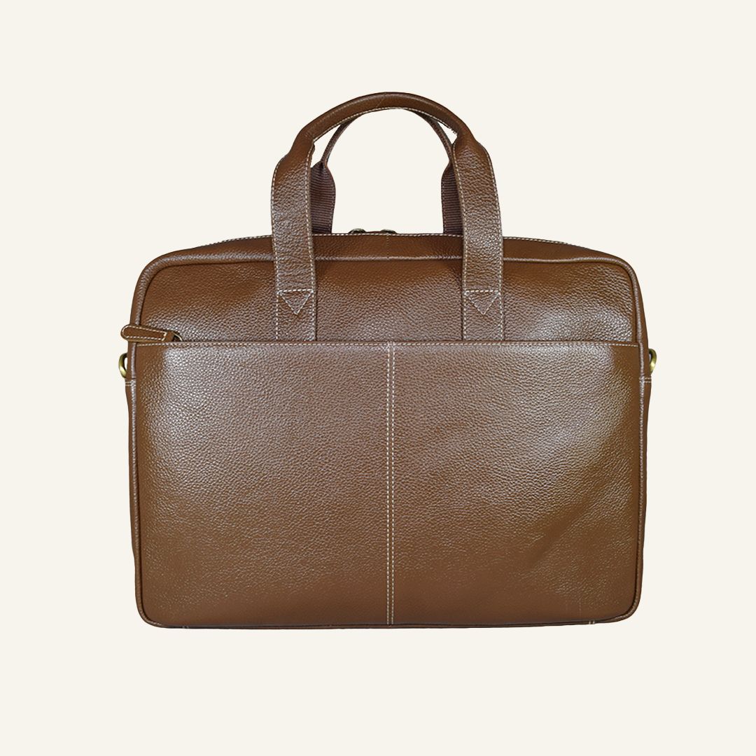 Auditor - Brushwood Leather Laptop Bag