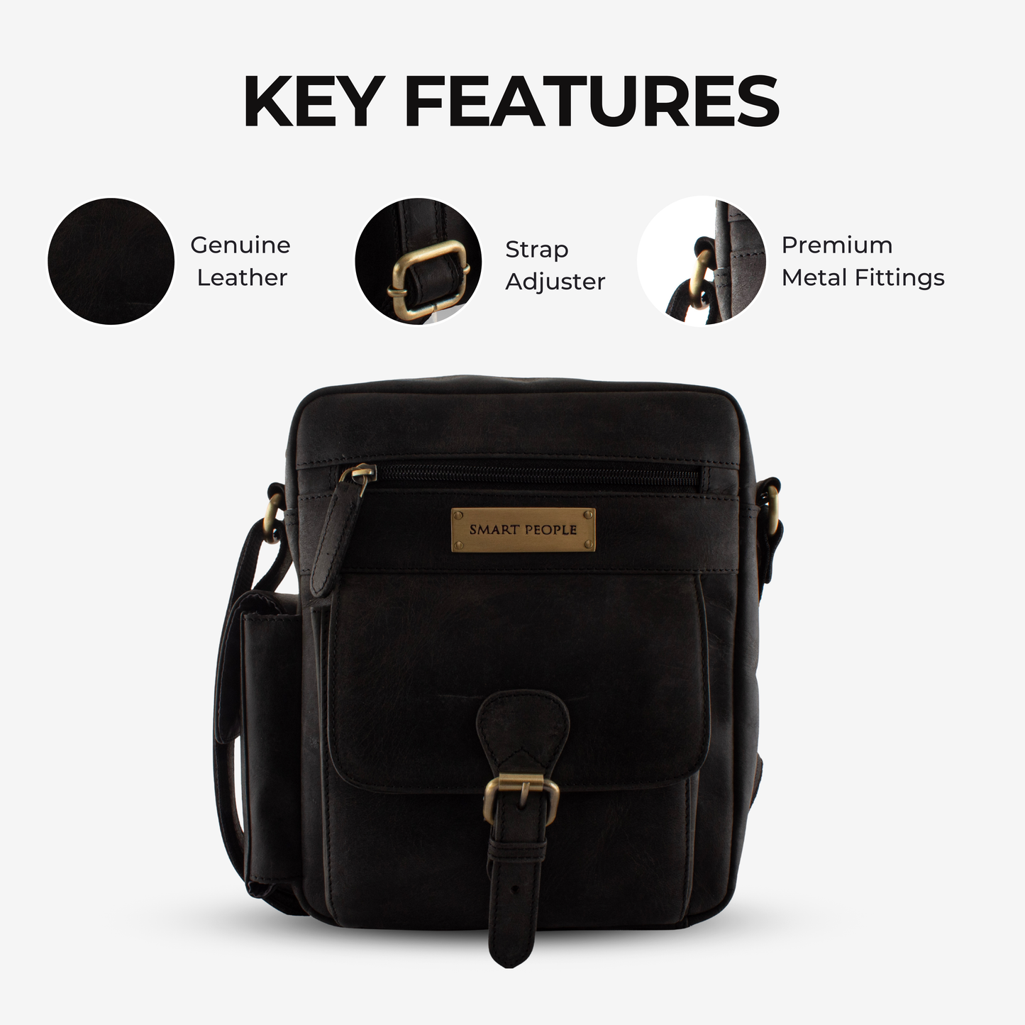 Explorer - Slate Hunter Leather Crossbody Bag