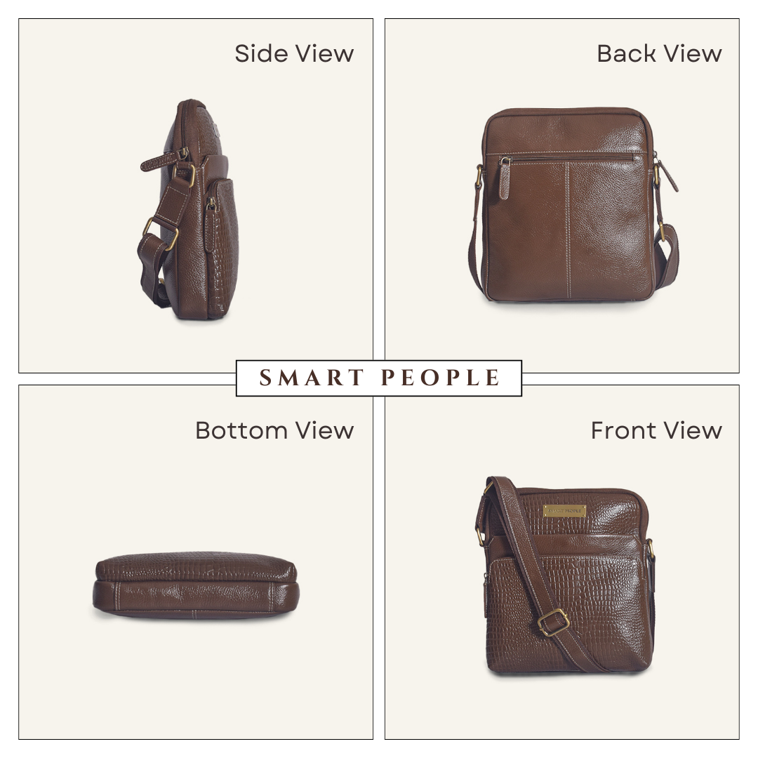 Voyager - Brushwood Leather Crossbody Bag