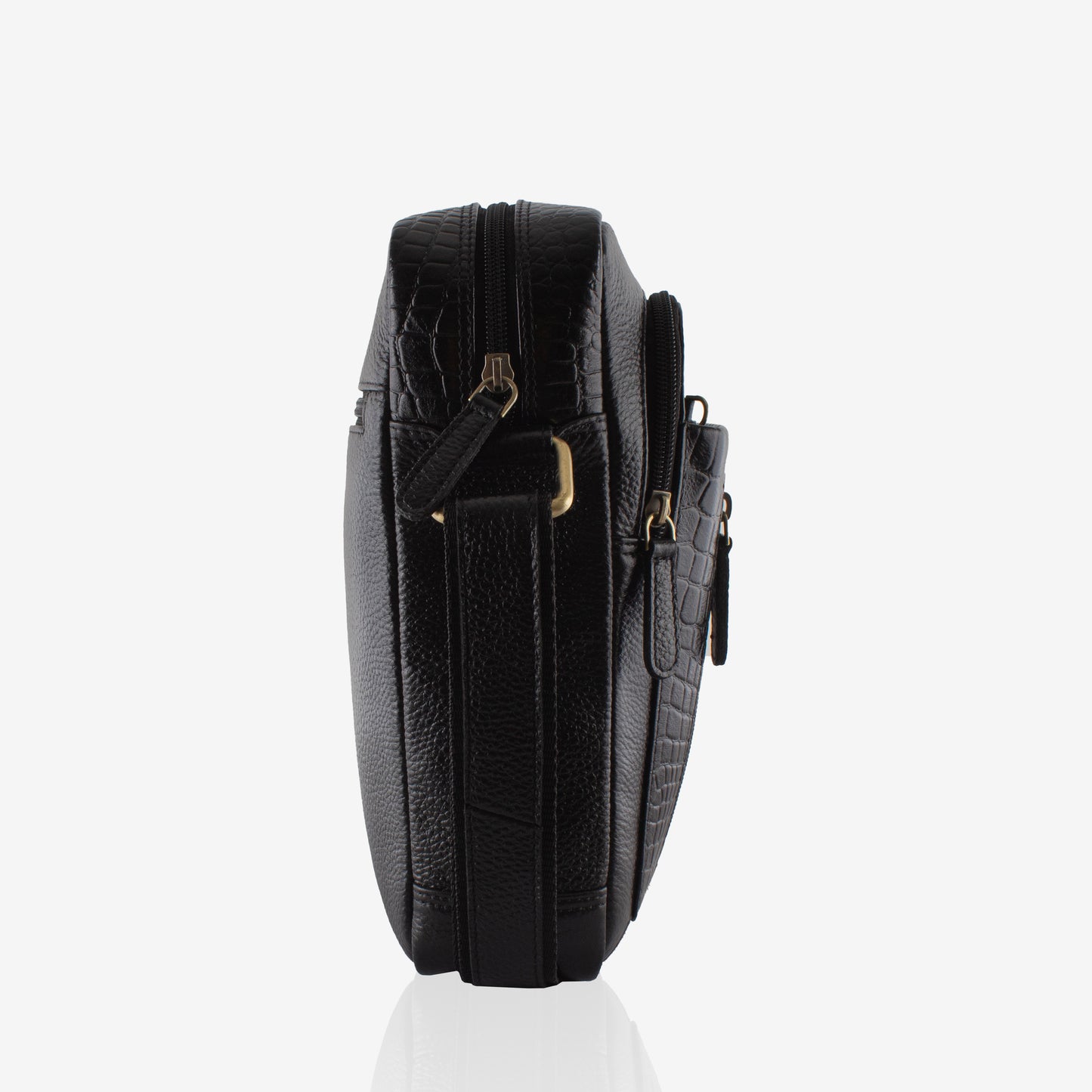 Zenith - Black Leather Crossbody Bag
