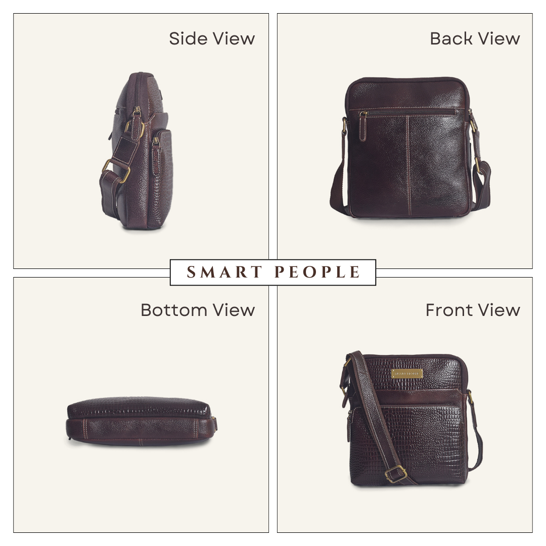 Voyager - Brown Leather Crossbody Bag