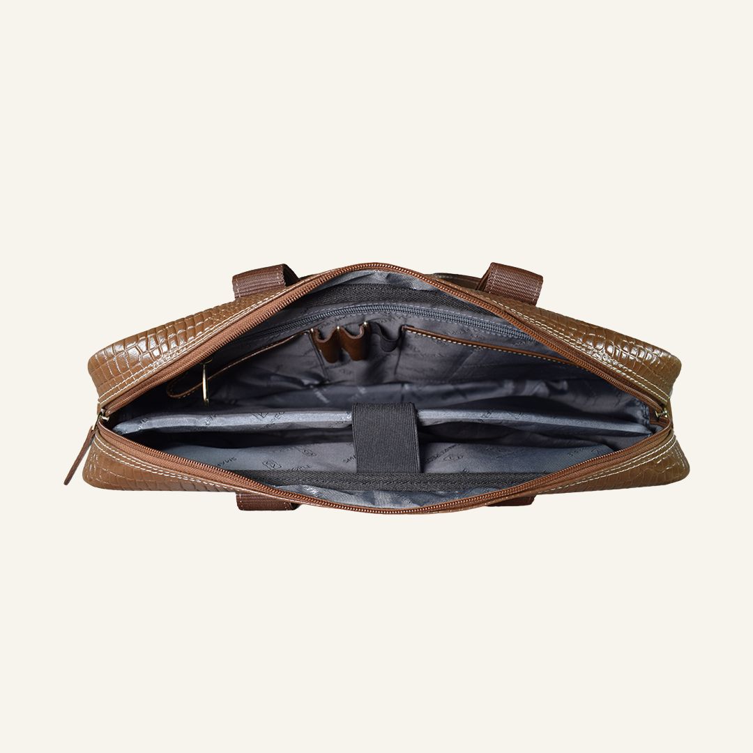 Banker - Brushwood Leather Laptop Bag