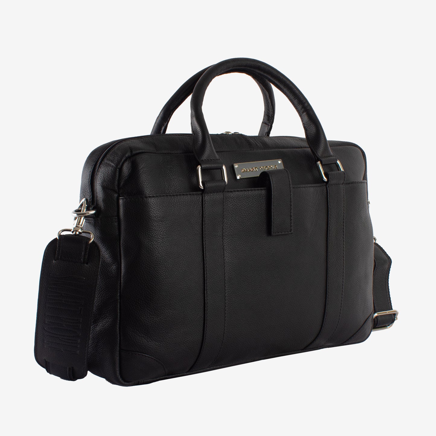 Executive - Black Genuine Leather Laptop Bag for Men | Fits 14/15/16 Inch Laptop/MacBook
