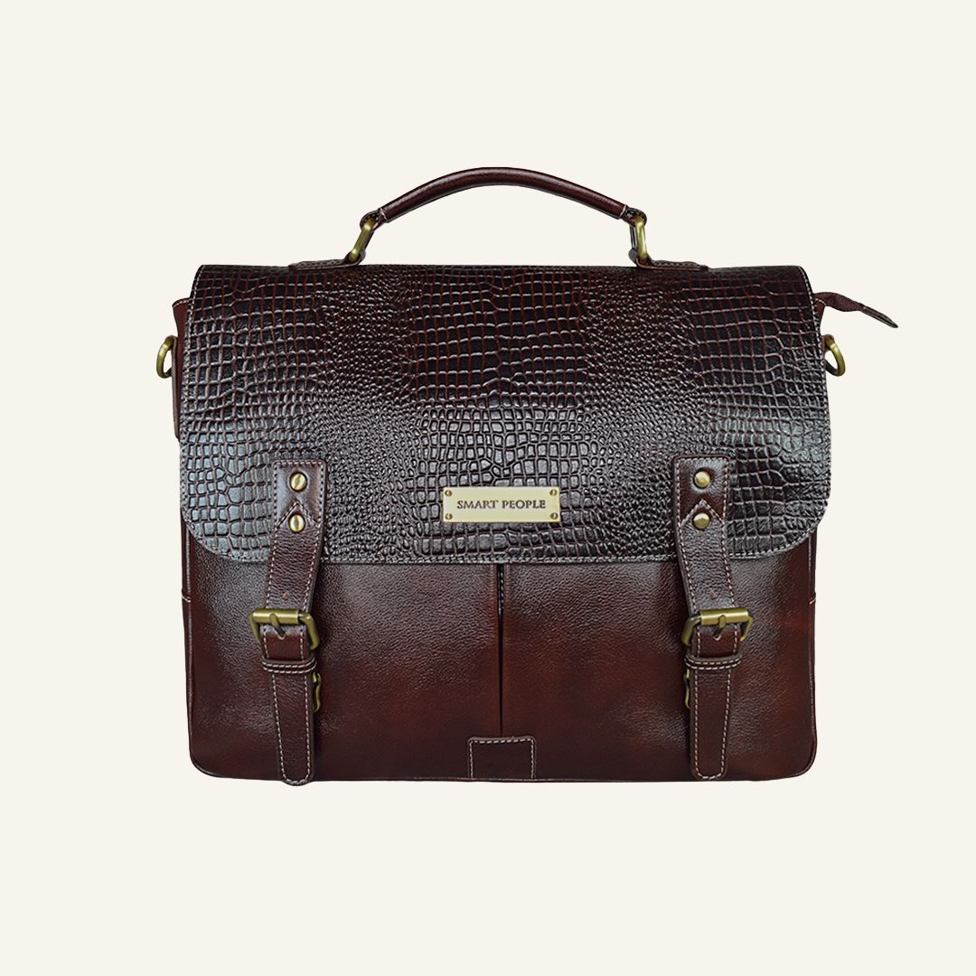 Innovator - Brown Leather Laptop Bag