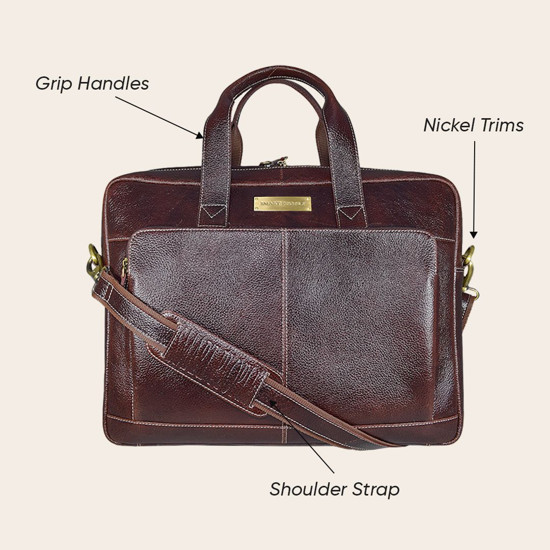 Auditor - Brown Leather Laptop Bag