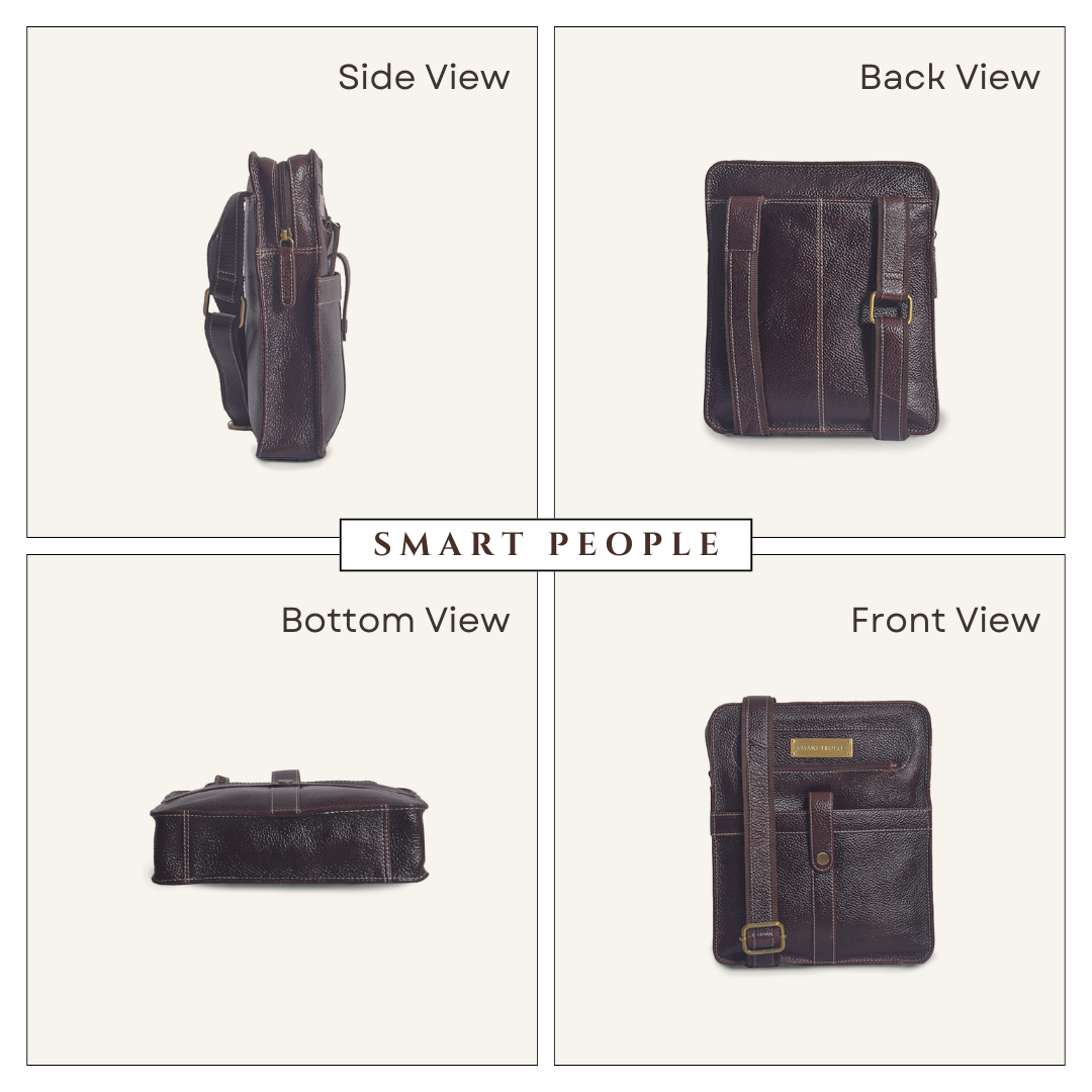 Adventurer - Brown Leather Crossbody Bag