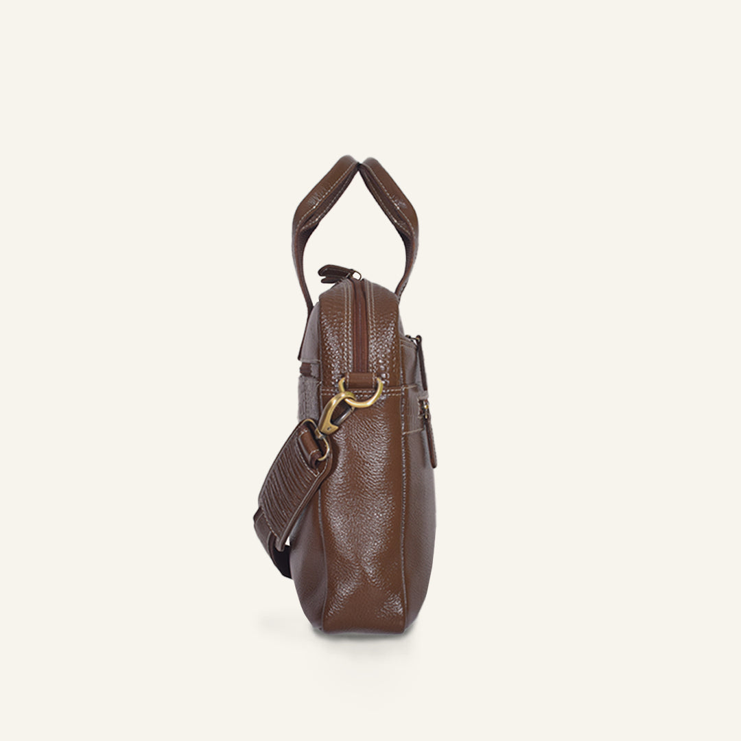 Banker - Brushwood Leather Laptop Bag