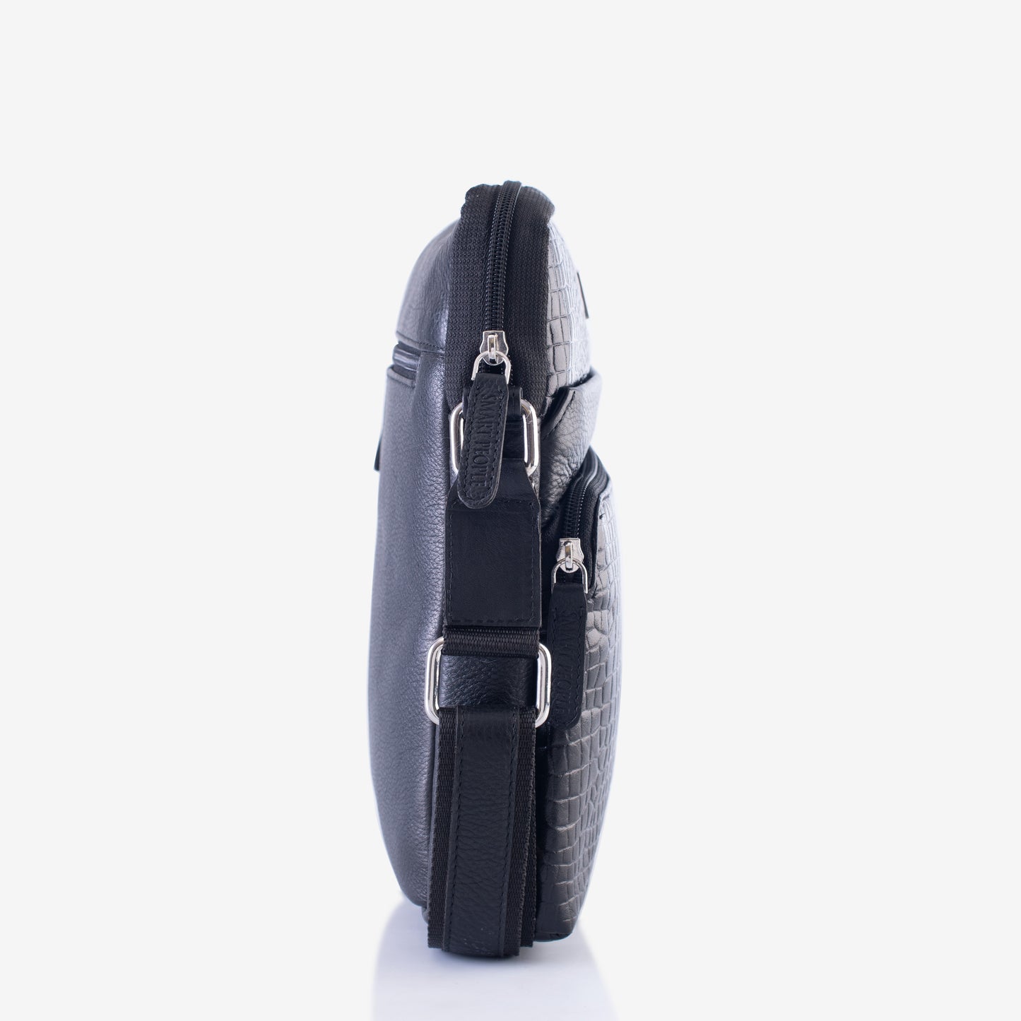 Voyager - Black Leather Crossbody Bag