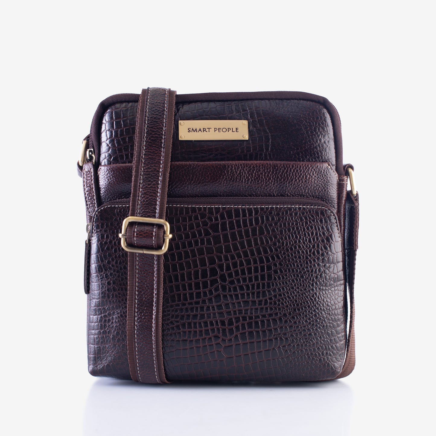Voyager - Brown Leather Crossbody Bag
