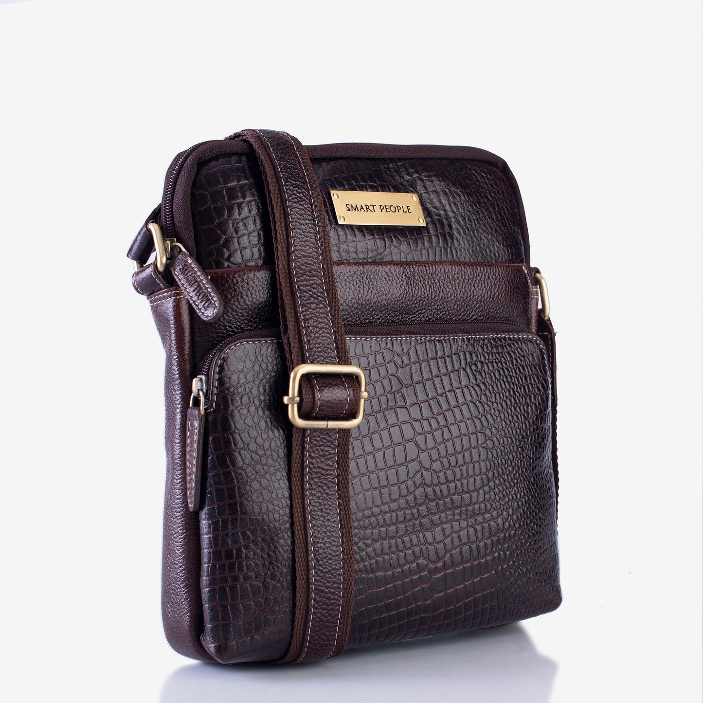 Voyager - Brown Leather Crossbody Bag