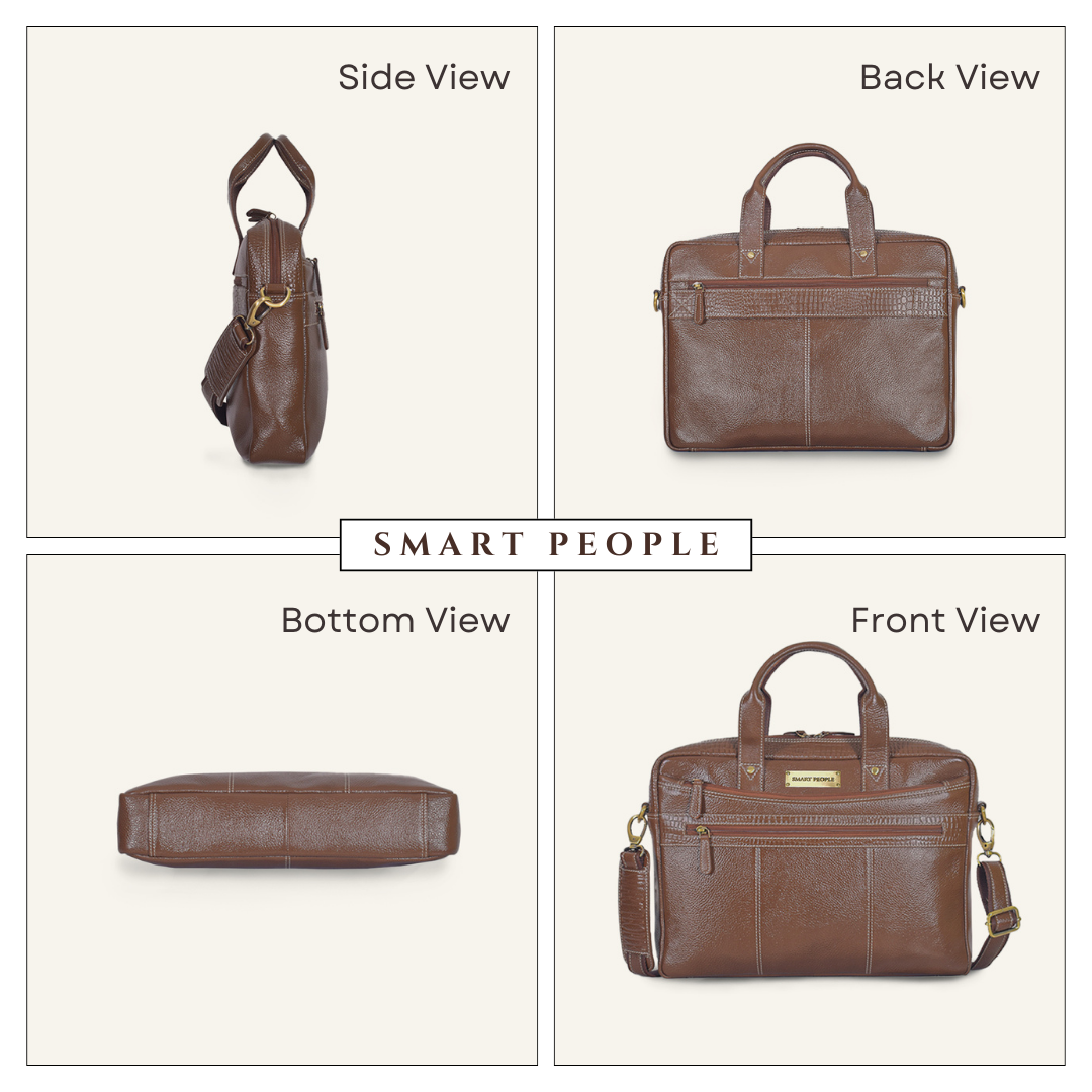 Banker - Brushwood Leather Laptop Bag