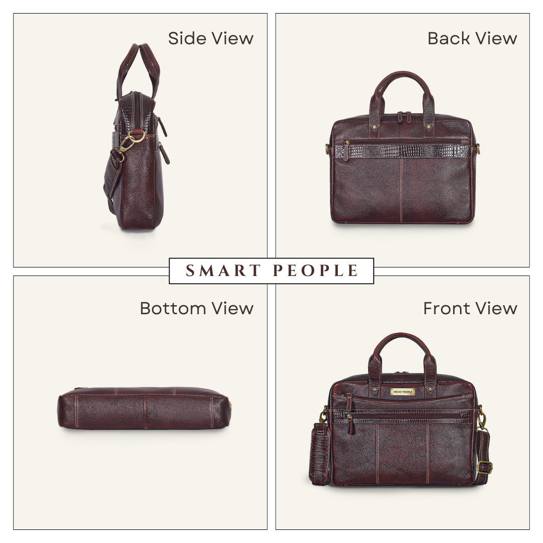 Banker - Brown Leather Laptop Bag