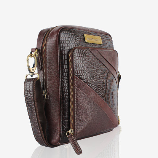 Stride - Brown Leather Crossbody Bag