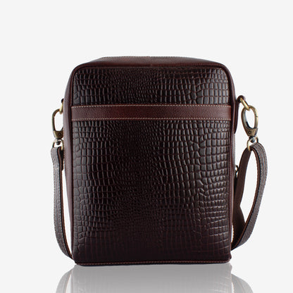 Stride Brown Genuine Leather Crossbody Bag for Men – Interior View | Smart People India