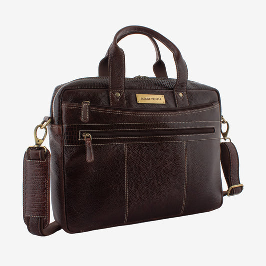 Banker - Brown Leather Laptop Bag