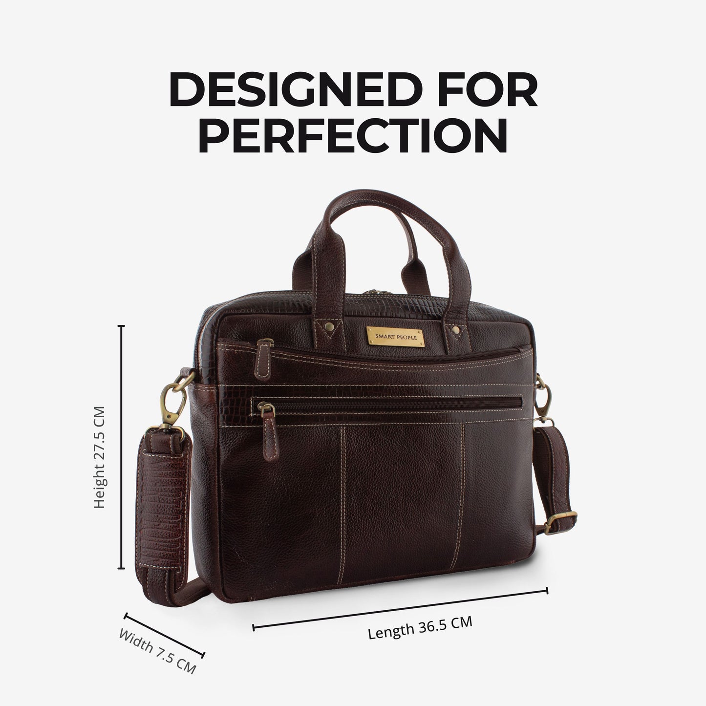 Banker - Brown Leather Laptop Bag
