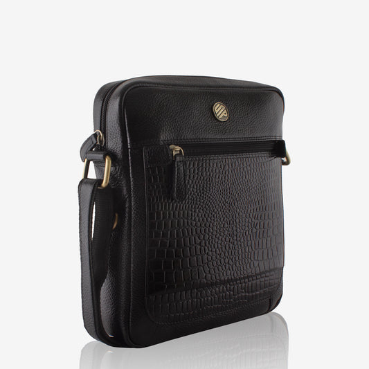 Supra - Black Croco Leather Crossbody Bag