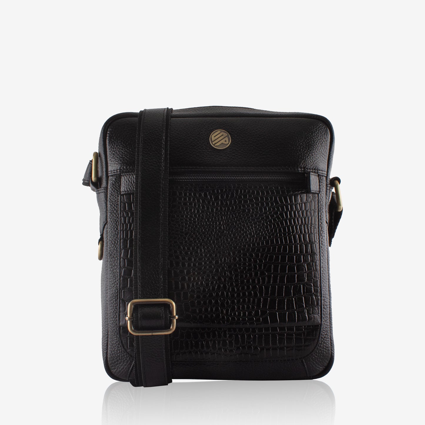 Supra - Black Croco Leather Crossbody Bag