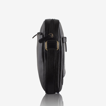 Supra Black Croco Genuine Leather Crossbody Bag for Men – Front View | Smart People India