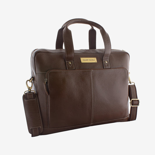 Auditor - Brushwood Leather Laptop Bag