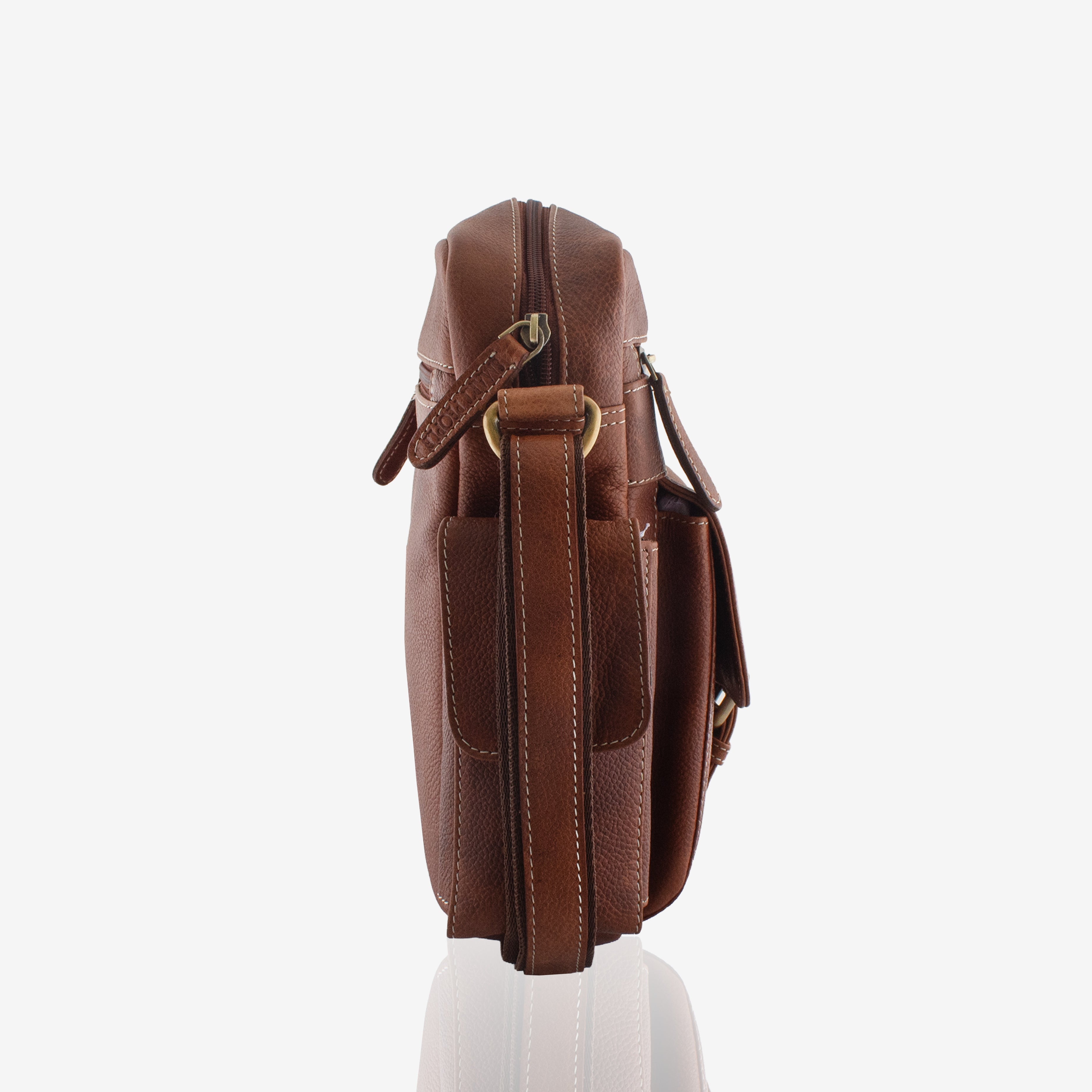 Choco Crunch Leather Unisex Crossbody Bag for Men _Women – Smart