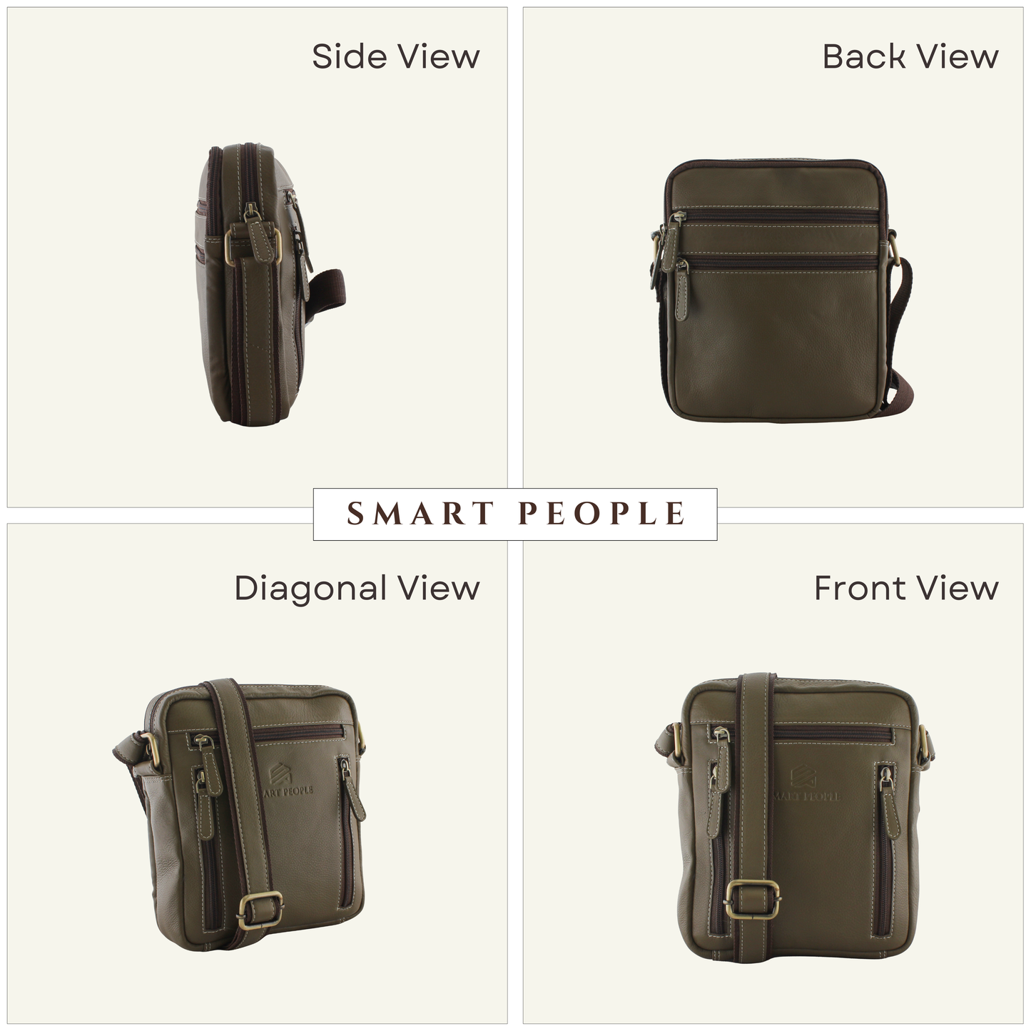 Urbanista - Olive Leather Crossbody Bag