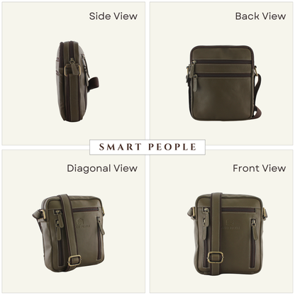 Urbanista - Olive Leather Crossbody Bag