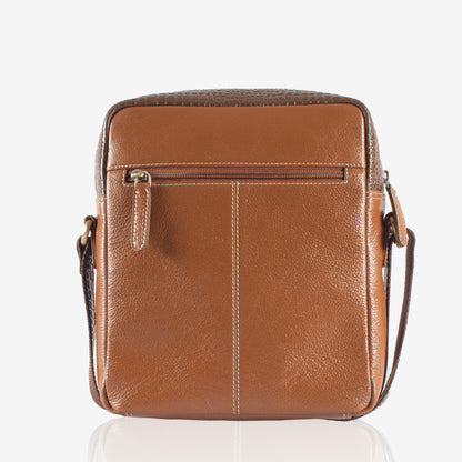 Nomad Tan Genuine Leather Crossbody Bag for Men – Interior View | Smart People India