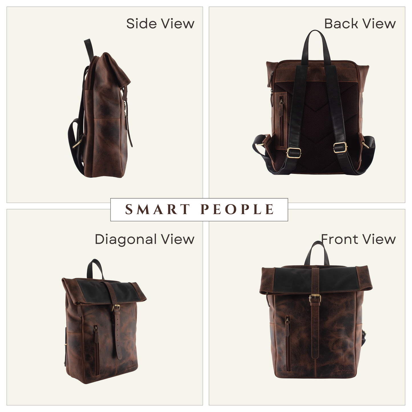 Orion - Choco Brown Genuine Leather Backpack for Men