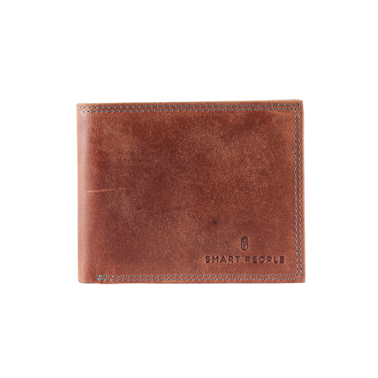 Sebastian - Trifold Leather Wallet Brown