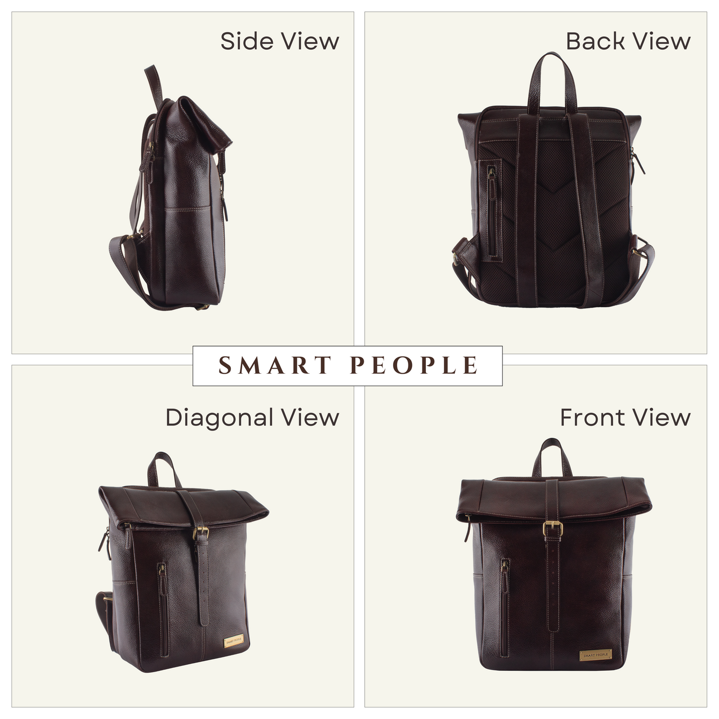 Orion - Brown Genuine Leather Backpack for Men