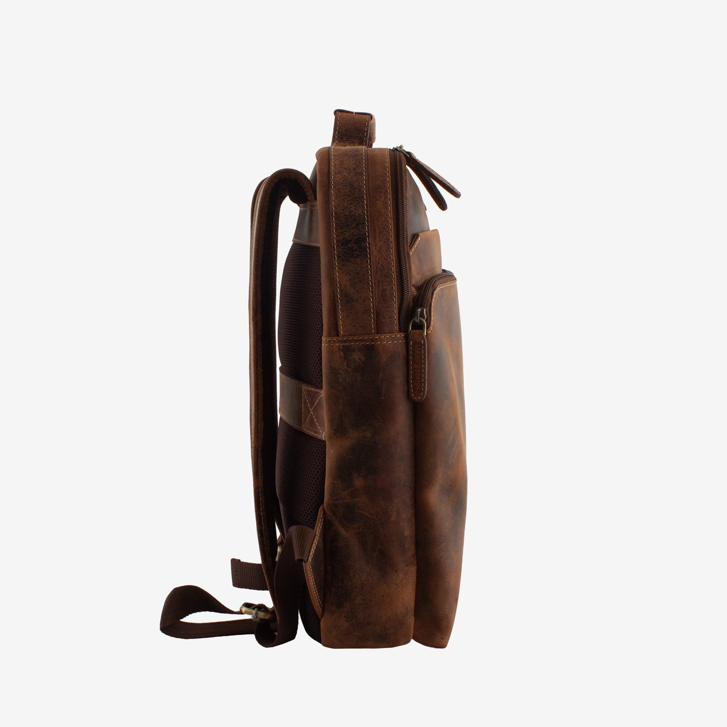 Avion - Brown Hunter Genuine Leather Backpack for Men | Fits 14/15/16 Inch Laptop/MacBook