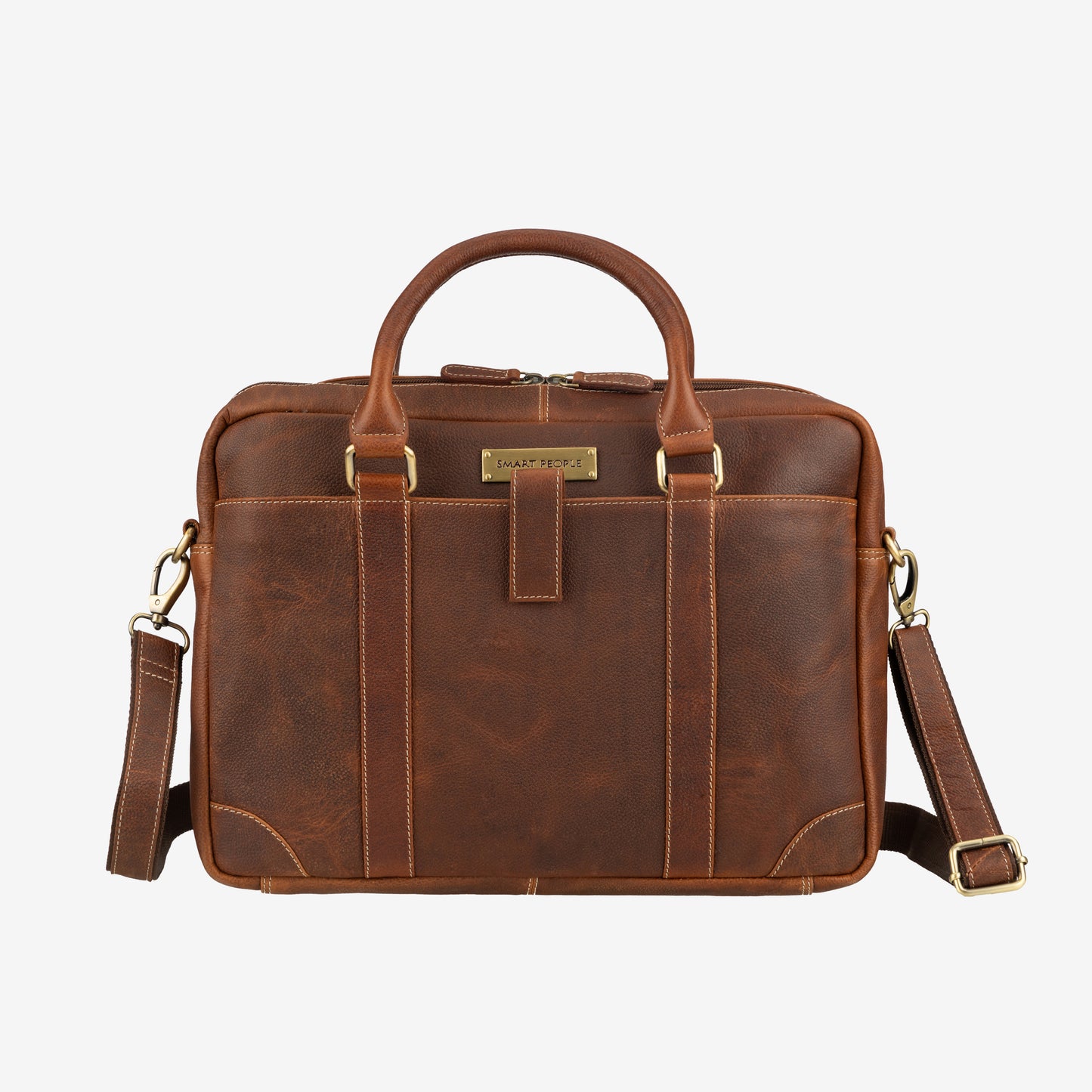 Executive - Choco Crunch Leather Laptop Bag
