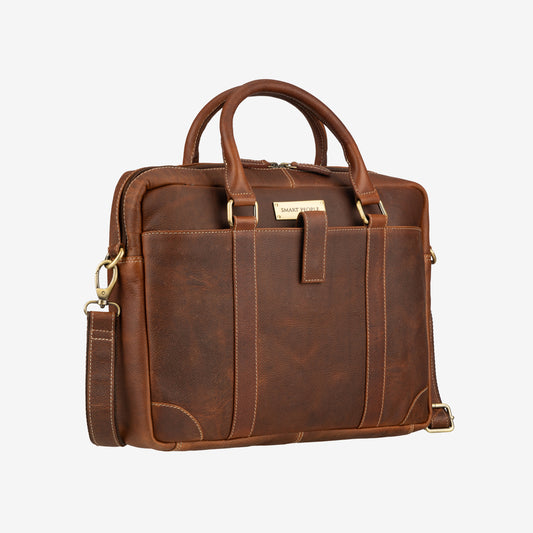 Executive - Choco Crunch Leather Laptop Bag