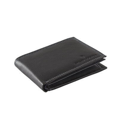 Michael - Trifold Leather Wallet Black
