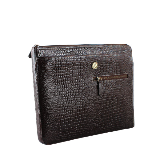 Montreux Brown Genuine Leather Laptop Bag Sleeve | Fits 13/14/15 Inch Laptop/MacBook
