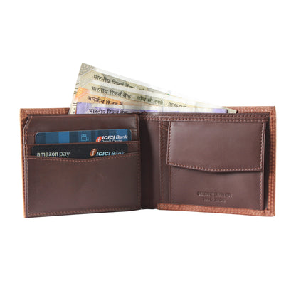 Sebastian - Trifold Leather Wallet Brown